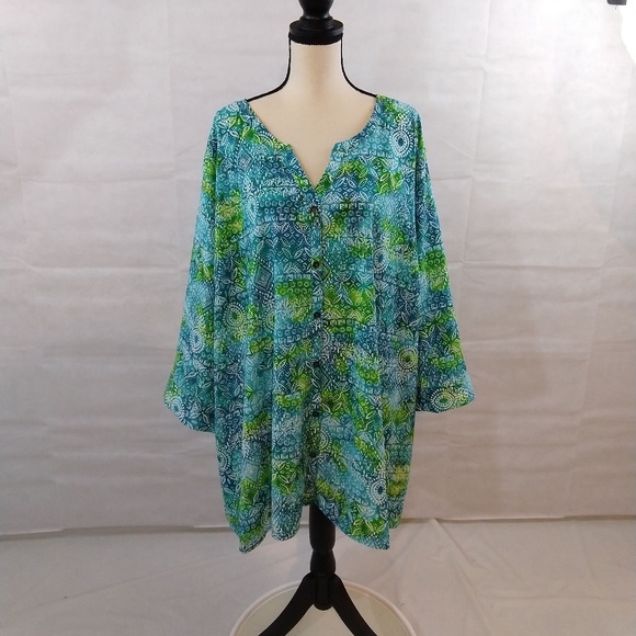Catherines Tops - Catherine's Blouse - Size 5X (34-36W) - NWT